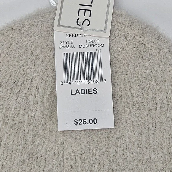 Possibilities, Toby Beige Fuzzy Knit Beanie Hat Women's Warm Winter Fall Fashion - Picture 2 of 7